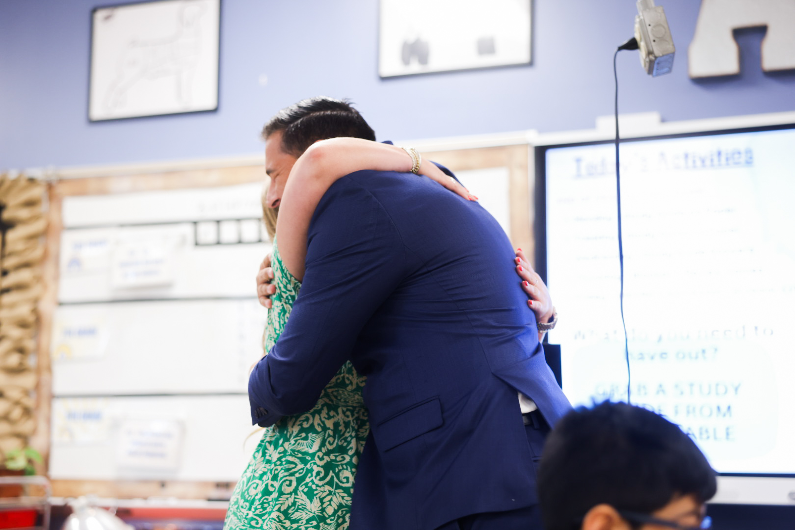 Commissioner Anastasios Kamoutsas congratulating Kyndall Brown, one of five finalists for the 2027 Florida Teacher of the Year. 
