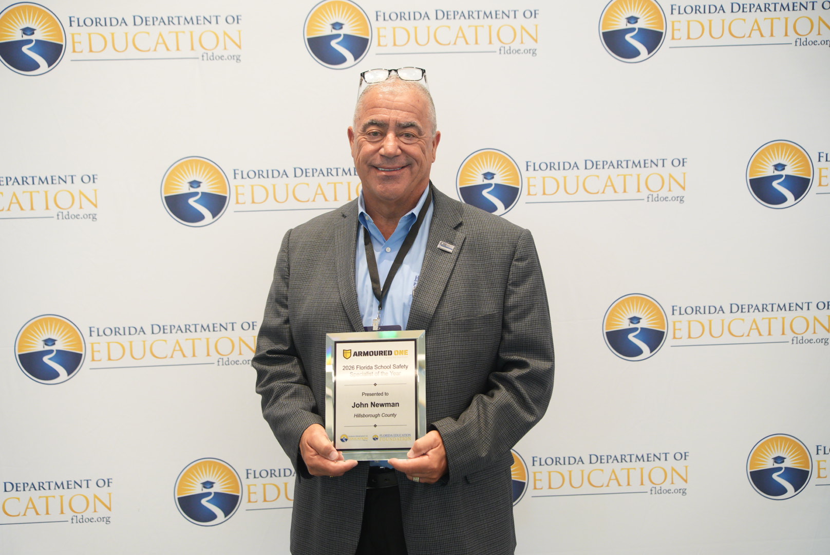 John Newman, Chief of Security and Emergency Management for Hillsborough County Public Schools, was awarded the 2026 School Safety Specialist of the Year.